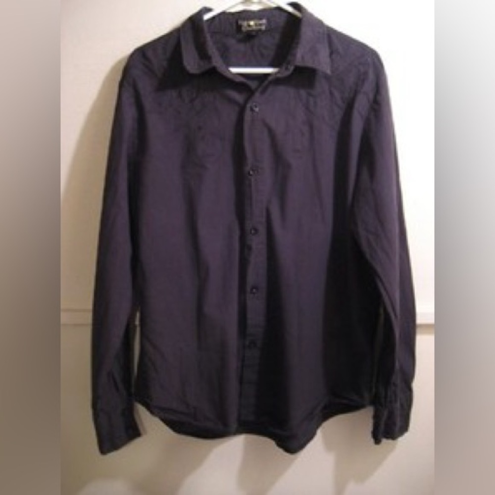 POP ICON mens long sleeve button down shirt, size xxl